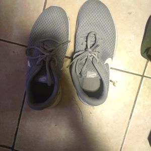 grey and white nike
